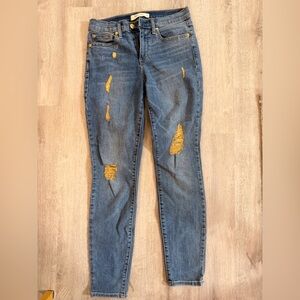 GAP Blue Distressed Skinny Jeans